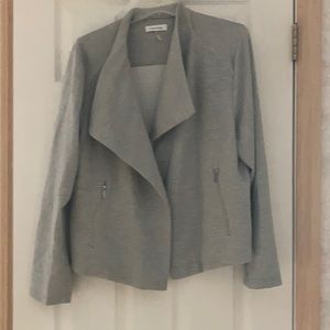 Calvin Klein flyaway jacket grey/ribbed